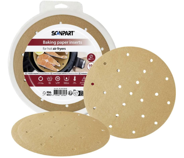 Scanpart Papier do air frayer perforowany 20 cm okrągły 100 szt. - 1369402 - zdjęcie